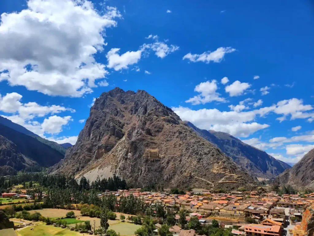 Panoramic view of Ollantaytambo in the Sacred Valley, showcasing non touristy things to do in Peru