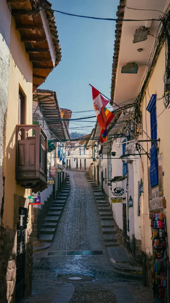 Charming streets of Cusco showing the authentic side of non touristy things to do in Peru