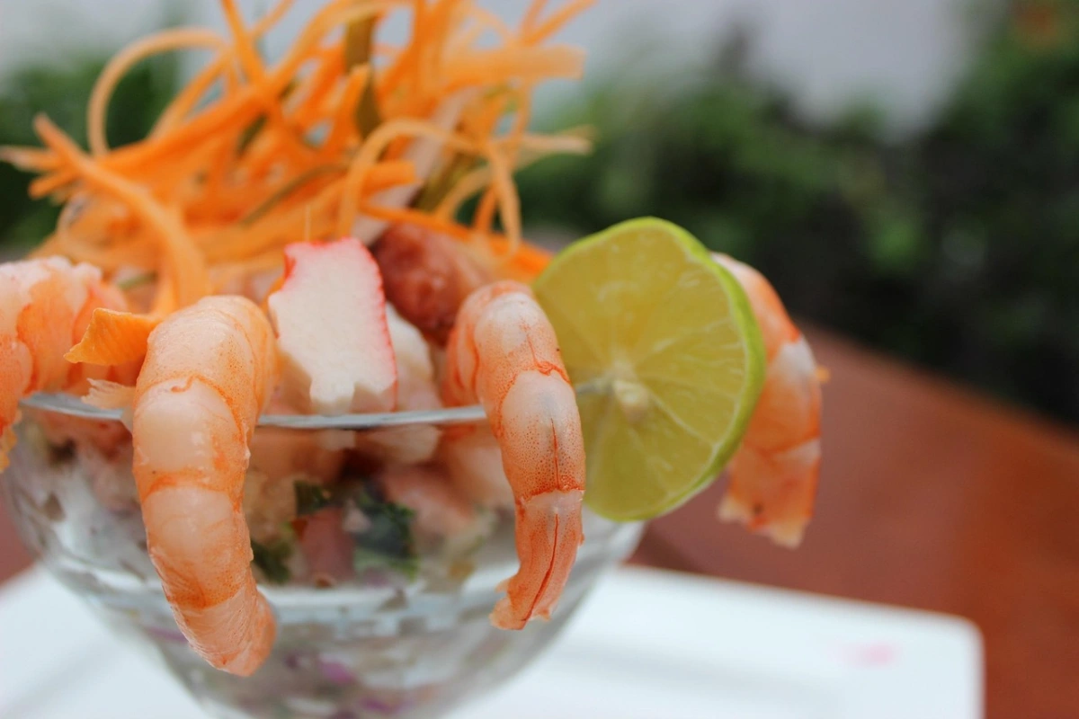 Fresh ceviche enjoyed during the culinary day in Lima on a Luxury Peru Highlights Honeymoon.