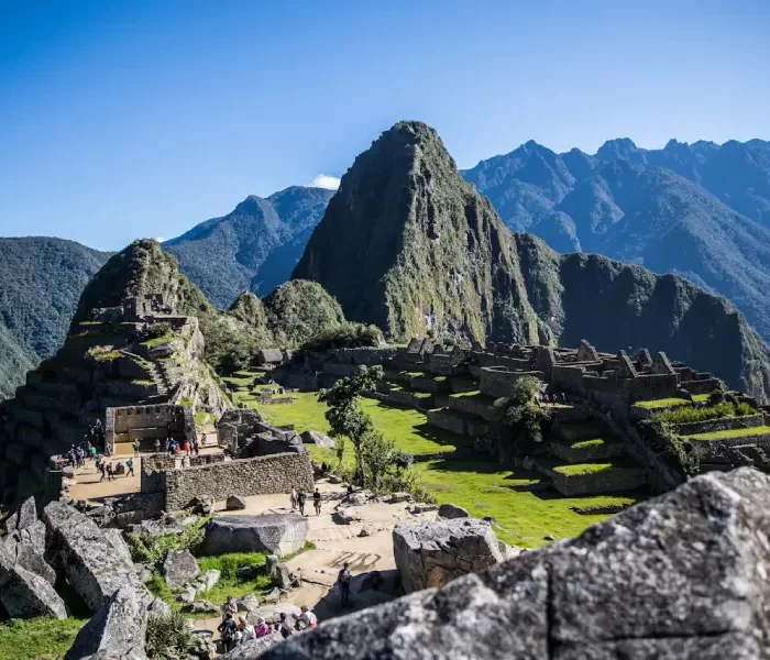 Panoramic view of Machu Picchu’s Inca ruins, featured in the Machu Picchu & Galapagos honeymoon tour